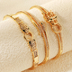 copper Zircon Geometric Open Cuff Bracelet