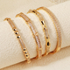 copper Zircon Geometric Open Cuff Bracelet