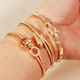 copper Zircon Geometric Open Cuff Bracelet
