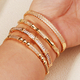 copper Zircon Geometric Open Cuff Bracelet