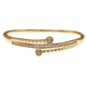 copper Zircon Geometric Open Cuff Bracelet