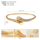 copper Zircon Geometric Open Cuff Bracelet