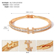 copper Zircon Geometric Open Cuff Bracelet