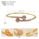 copper Zircon Geometric Open Cuff Bracelet