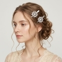 fashionable Light Luxury Versatile Hair Clip (2-Piece Set) HS-J6477 rhinestone Flower Hair Clip Set For Bridal Wedding