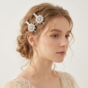 fashionable Light Luxury Versatile Hair Clip (2-Piece Set) HS-J6477 rhinestone Flower Hair Clip Set For Bridal Wedding