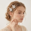 fashionable Light Luxury Versatile Hair Clip (2-Piece Set) HS-J6477 rhinestone Flower Hair Clip Set For Bridal Wedding