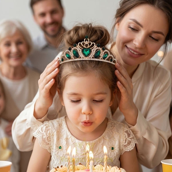 light Luxury Alloy Rhinestone Children's Princess Tiara
