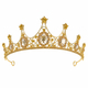 light Luxury Rhinestone Queen Crown Hollow Alloy Headband