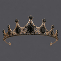 light Luxury Rhinestone Queen Crown Hollow Alloy Headband