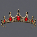 light Luxury Rhinestone Queen Crown Hollow Alloy Headband