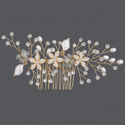 forest Style Pearl Floral Hair Comb Crystal Hairpin