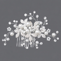 forest Style Pearl Floral Hair Comb Crystal Hairpin