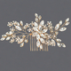 forest Style Pearl Floral Hair Comb Crystal Hairpin
