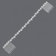 minimalist Rhinestone Wave Double-Head Hair Comb