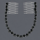 minimalist Rhinestone Wave Double-Head Hair Comb