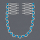 minimalist Rhinestone Wave Double-Head Hair Comb