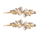 vintage Butterfly Rhinestone Hair Clip Set