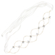gold Pearl Headband HS-J7125G vintage Handmade Beaded Flower Mesh Bridal Headband