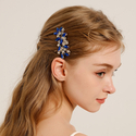 light Luxury Rhinestone Floral Bridal Hair Comb