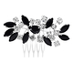 light Luxury Rhinestone Floral Bridal Hair Comb