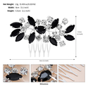 rhinestone Crystal Hair Comb Wedding Updo Accessory Vintage Handmade Bridal Insert Comb