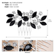 rhinestone Crystal Hair Comb Wedding Updo Accessory Vintage Handmade Bridal Insert Comb