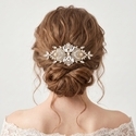 pearl Rhinestone Bridal Hair Comb Vintage Wedding Updo Accessory