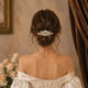 pearl Rhinestone Bridal Hair Comb Vintage Wedding Updo Accessory