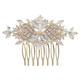pearl Rhinestone Bridal Hair Comb Vintage Wedding Updo Accessory