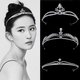 bridal Zircon Small Crown Headpiece Princess Birthday Party Performance