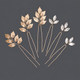 gold Leaf Rhinestone Hairpin Set HS-J5907 minimalist Metal Leaf Rhinestone U-Shaped Hairpin Set