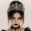 gothic Halloween Crown Dark Queen Skull Bat Headpiece