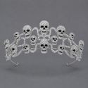 gothic Halloween Crown Dark Queen Skull Bat Headpiece