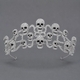 gothic Halloween Crown Dark Queen Skull Bat Headpiece