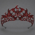 gothic Halloween Crown Dark Queen Skull Bat Headpiece