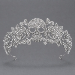 Dark Skull White Diamond Crown Ts-J3377s