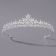french Light Luxury Floral Leaf Rhinestone Crown Headpiece