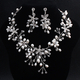 handmade Pearl Wedding Jewelry Set With Necklace And Earrings