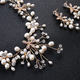 handmade Pearl Wedding Jewelry Set With Necklace And Earrings