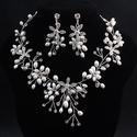 handmade Pearl Wedding Jewelry Set With Necklace And Earrings