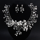 handmade Pearl Wedding Jewelry Set With Necklace And Earrings