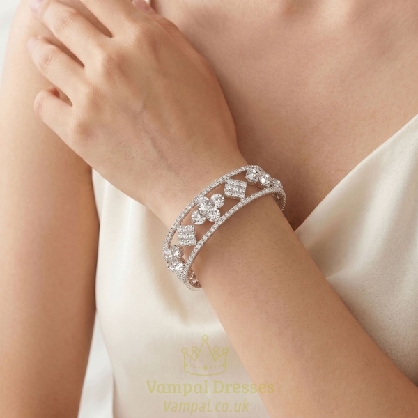 zircon Light Luxury Bangle Bracelet For Women