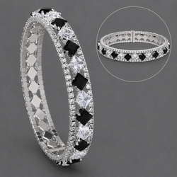 Silver Light Luxury Bridal Bracelet Bs-J5573sblk