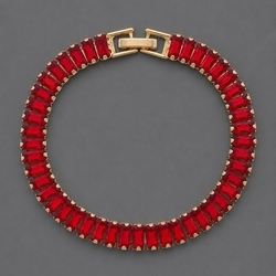 Red Diamond Versatile Prong Chain Bracelet Bs-J5476gred