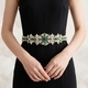 retro Rhinestone Ribbon Waist Seal Belt For Women