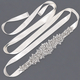 retro Rhinestone Ribbon Waist Seal Belt For Women