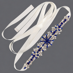 Daily Silver Blue Diamond Belt Ws-J205gblue