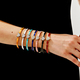 stainless Steel Oil-Drop Heart Open Bangle Bracelet