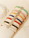 stainless Steel Oil-Drop Heart Open Bangle Bracelet